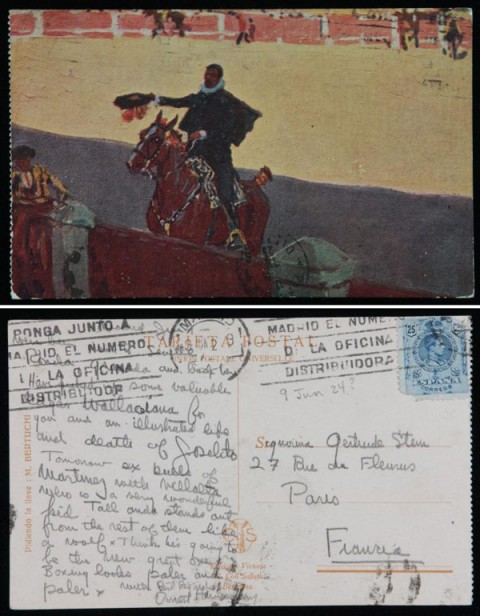 Ernest Hemingway Postcard