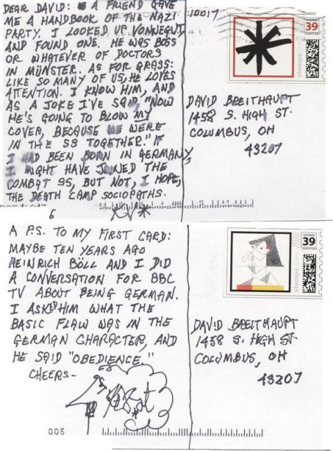 Kurt Vonnegut Postcard