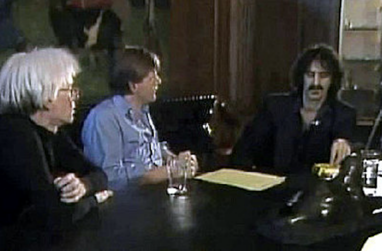Andy Warhol Hosts Frank Zappa on His Cable TV Show, and Later Recalls, “I Hated Him More Than Ever” After the Show